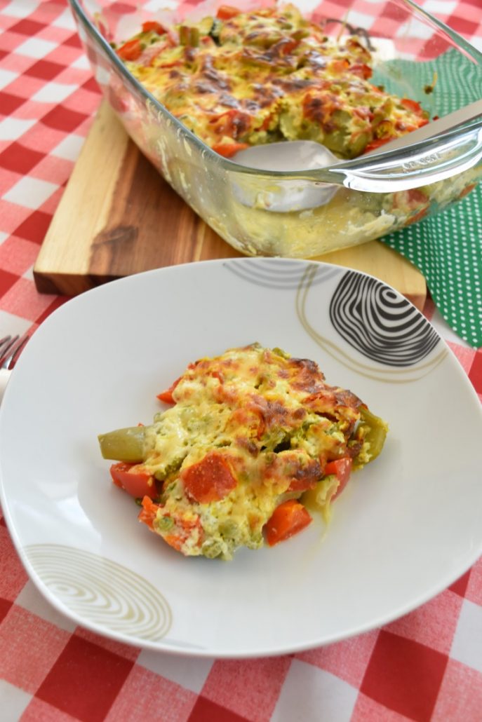 Gratin aux légumes et emmental