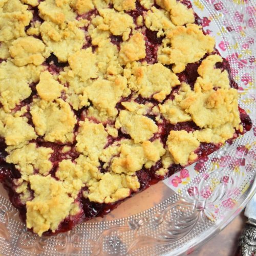 tarte crumble aux framboises