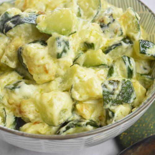 Courgettes à la crème et fromage au Cookeo