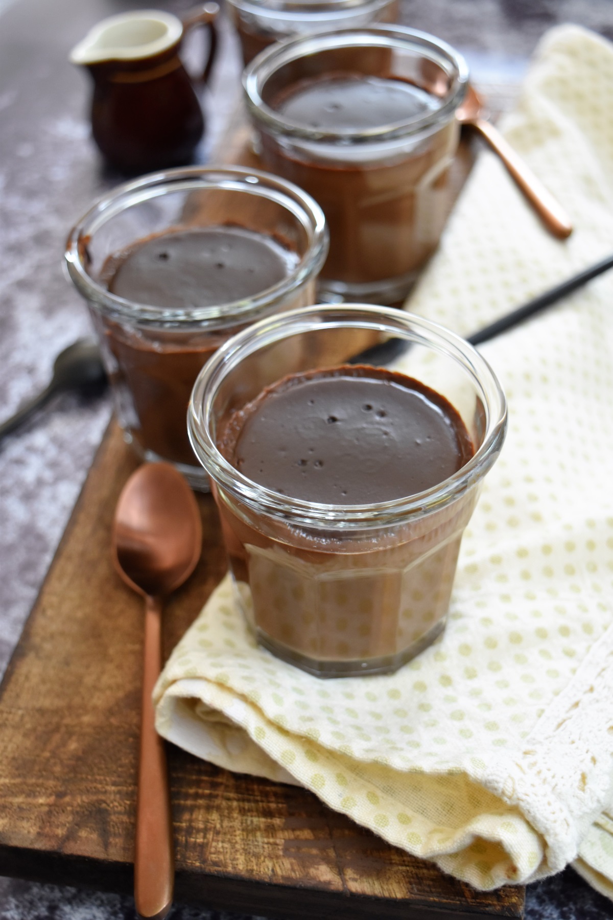 Pots de crème au chocolat et café