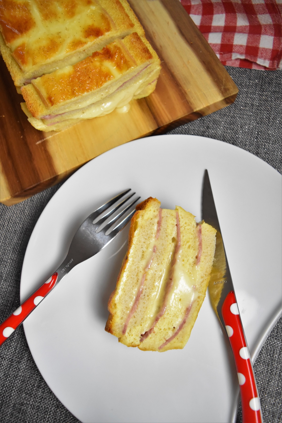 Croque cake raclette et jambon