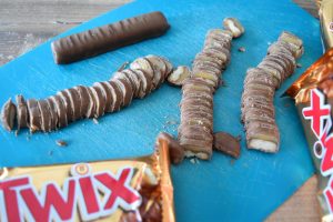 Twix en petits morceaux