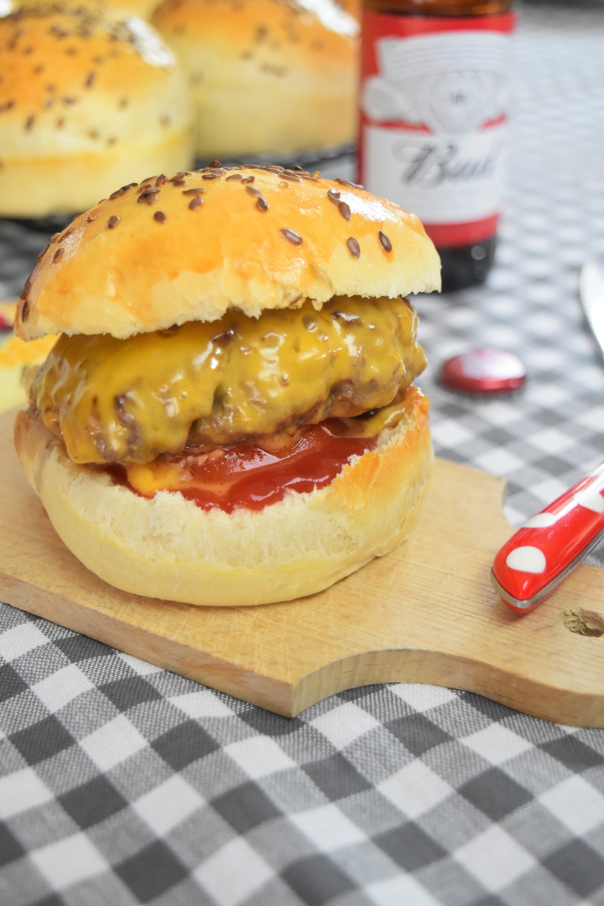 Buger au steak à la bière