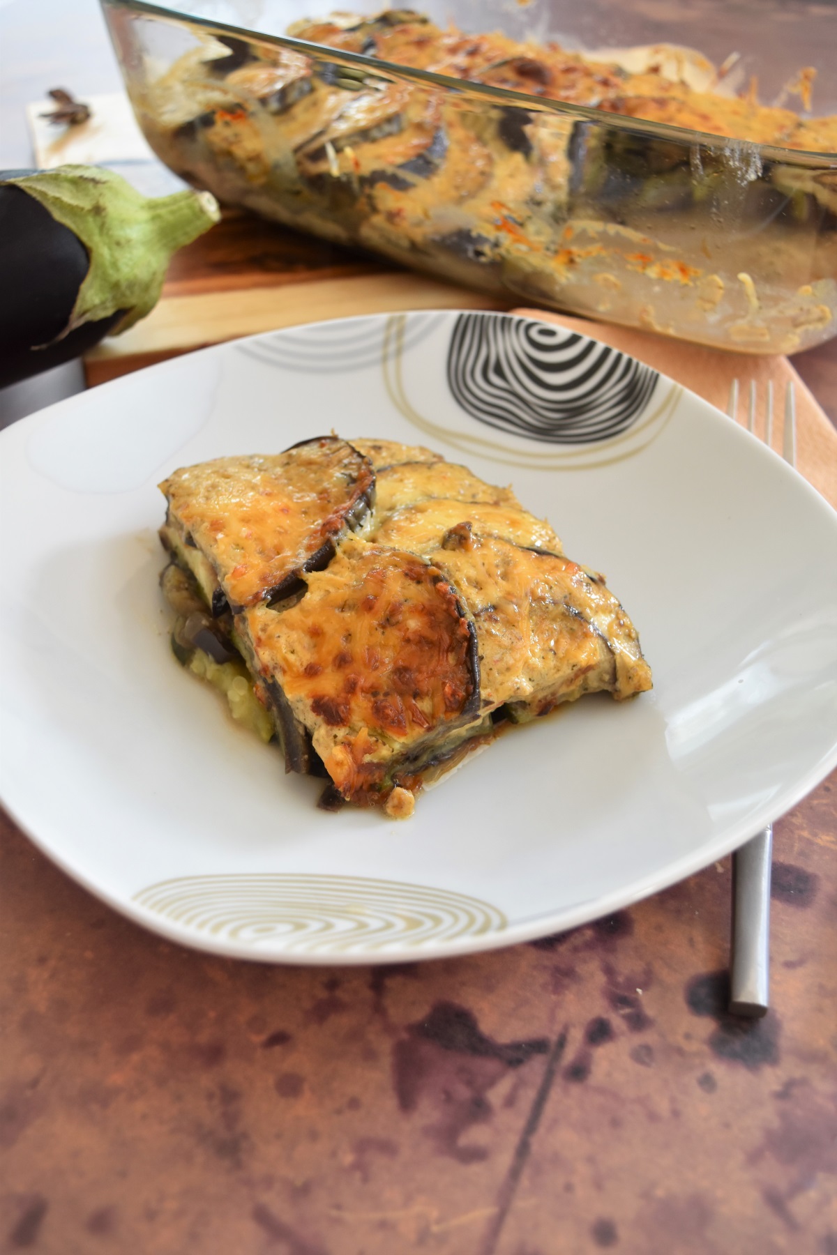 Aubergines et courgettes en gratin