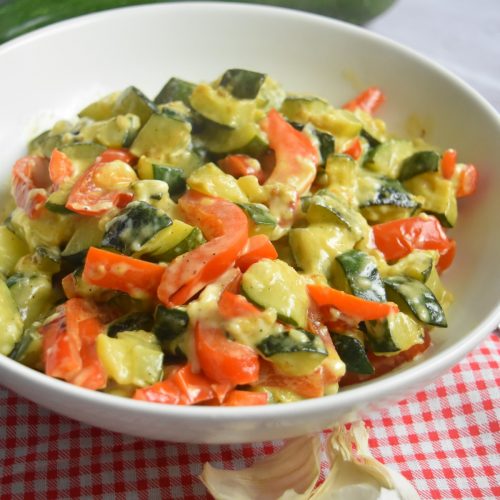 Courgette et poivron au Cookeo