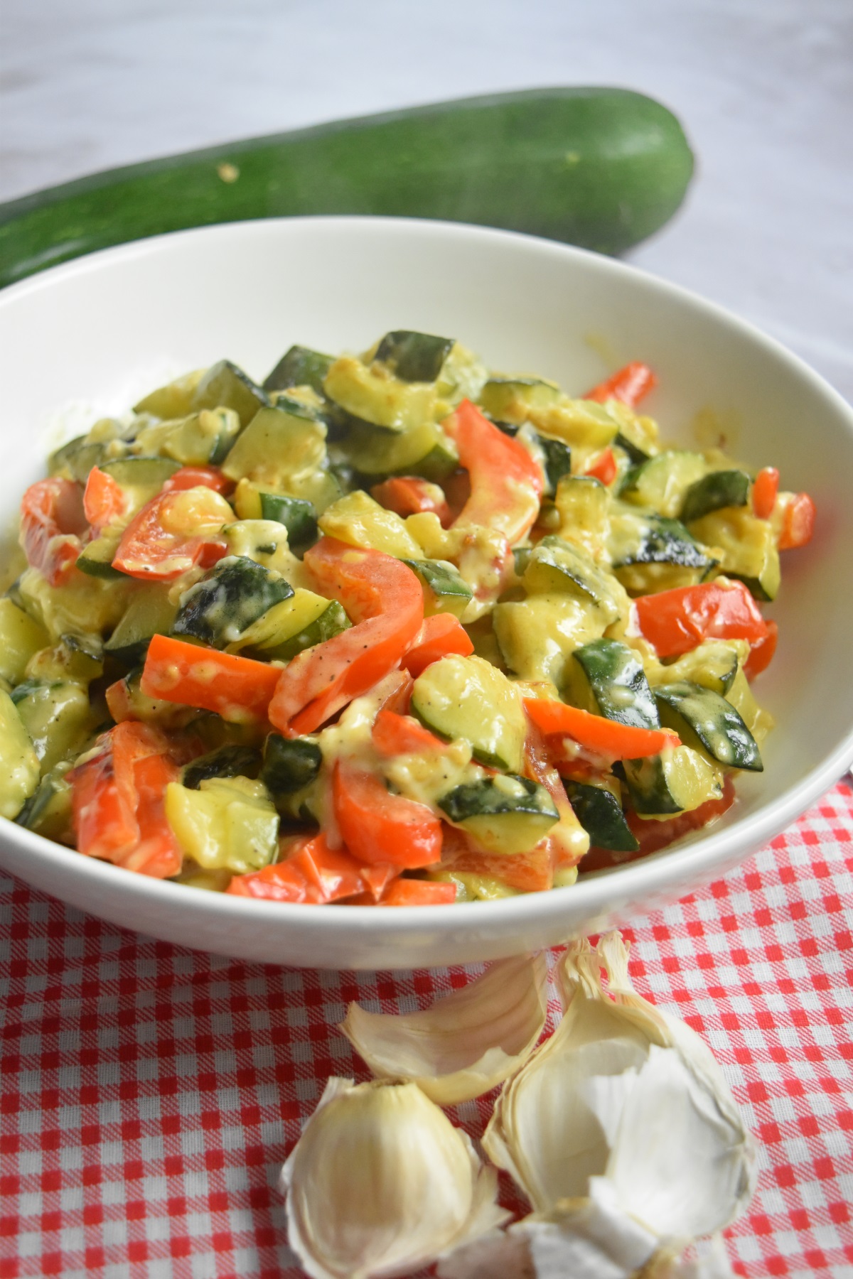 Courgette et poivron au Cookeo