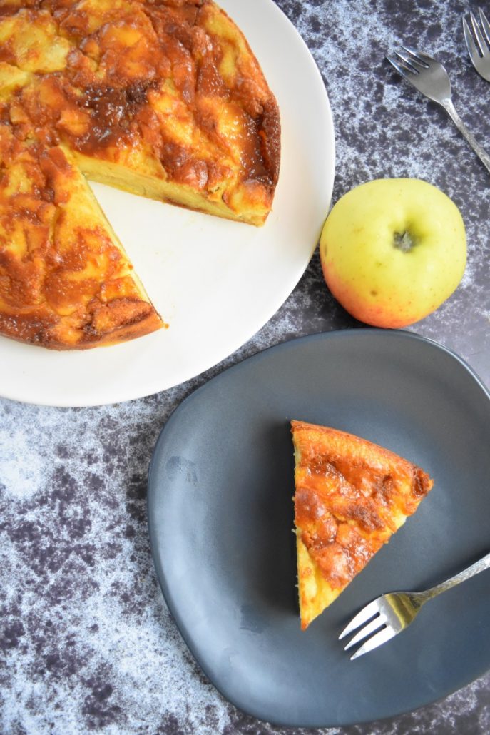 Moelleux aux pommes et caramel