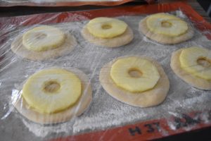 Beignets aux pommes en pousse