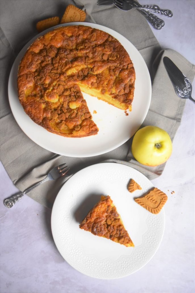 Gâteau aux pommes et biscuits spéculoos