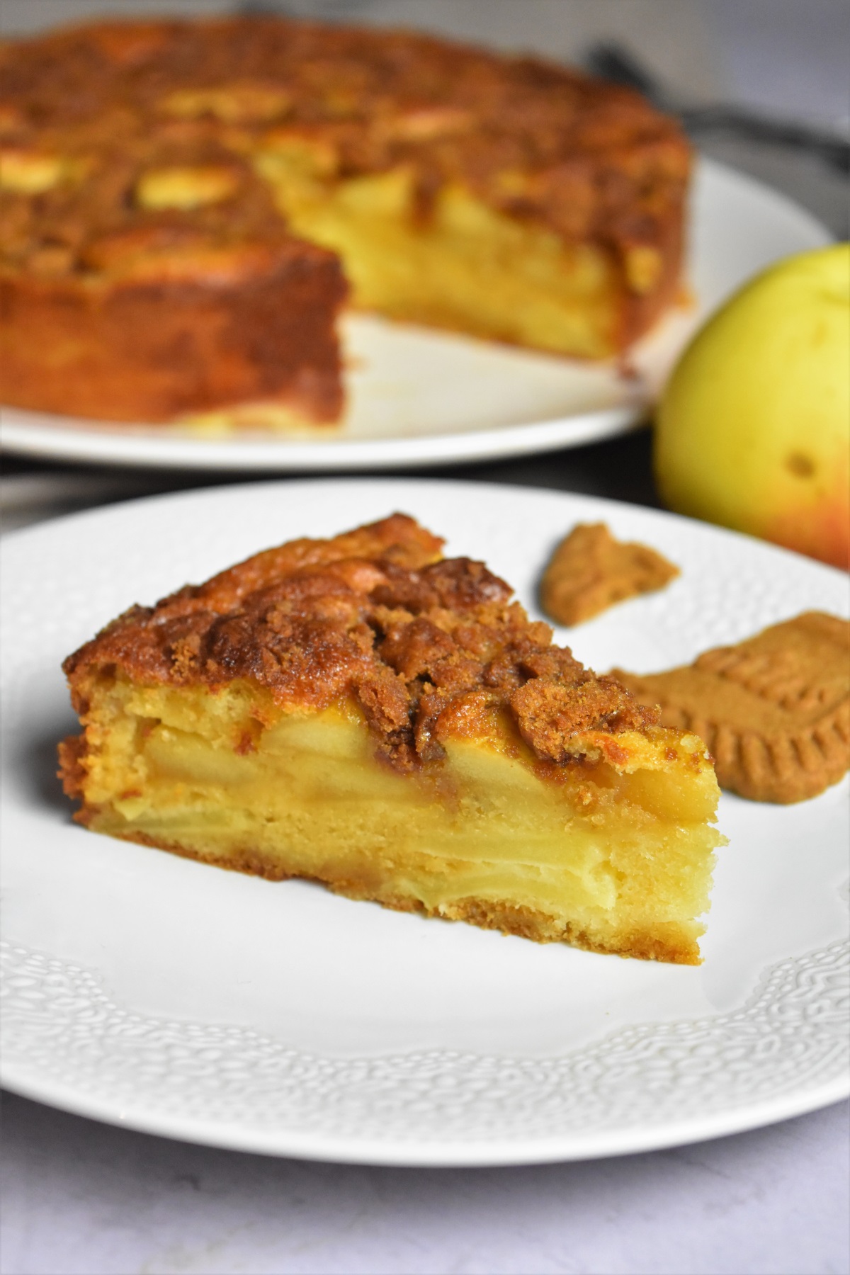 Gâteau aux pommes et croustillant spéculoos