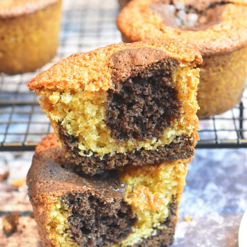 Petits cakes marbrés au chocolat