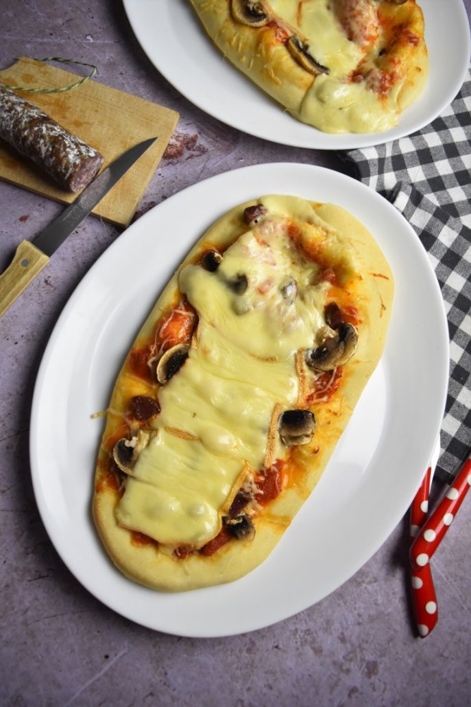 Pizza moelleuse à la raclette