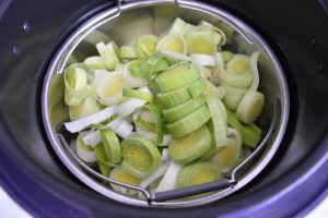 Poireaux à la vapeur au Cookeo