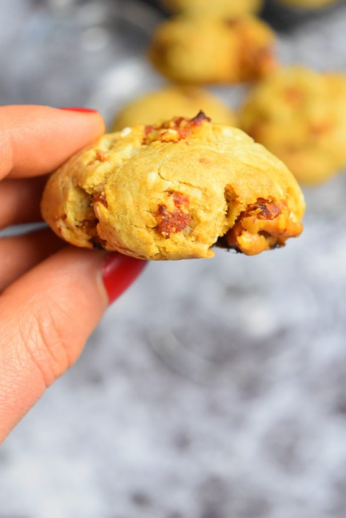 Cookies au chorizo, fromage et sésame