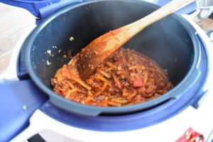 Pâtes et viande hachée au Cookeo