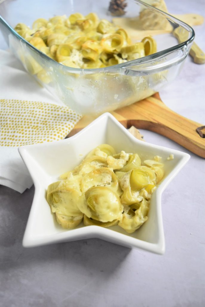 Fondue de poireaux au fromage