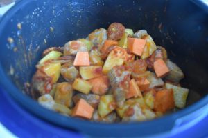 Porc au Cookeo avec patates douces et pommes de terre