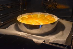 Cuisson du flan à l'abricot