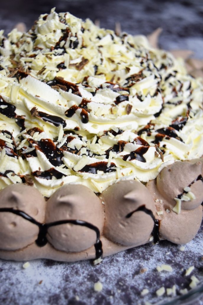 Pavlova chocolat noir et blanc