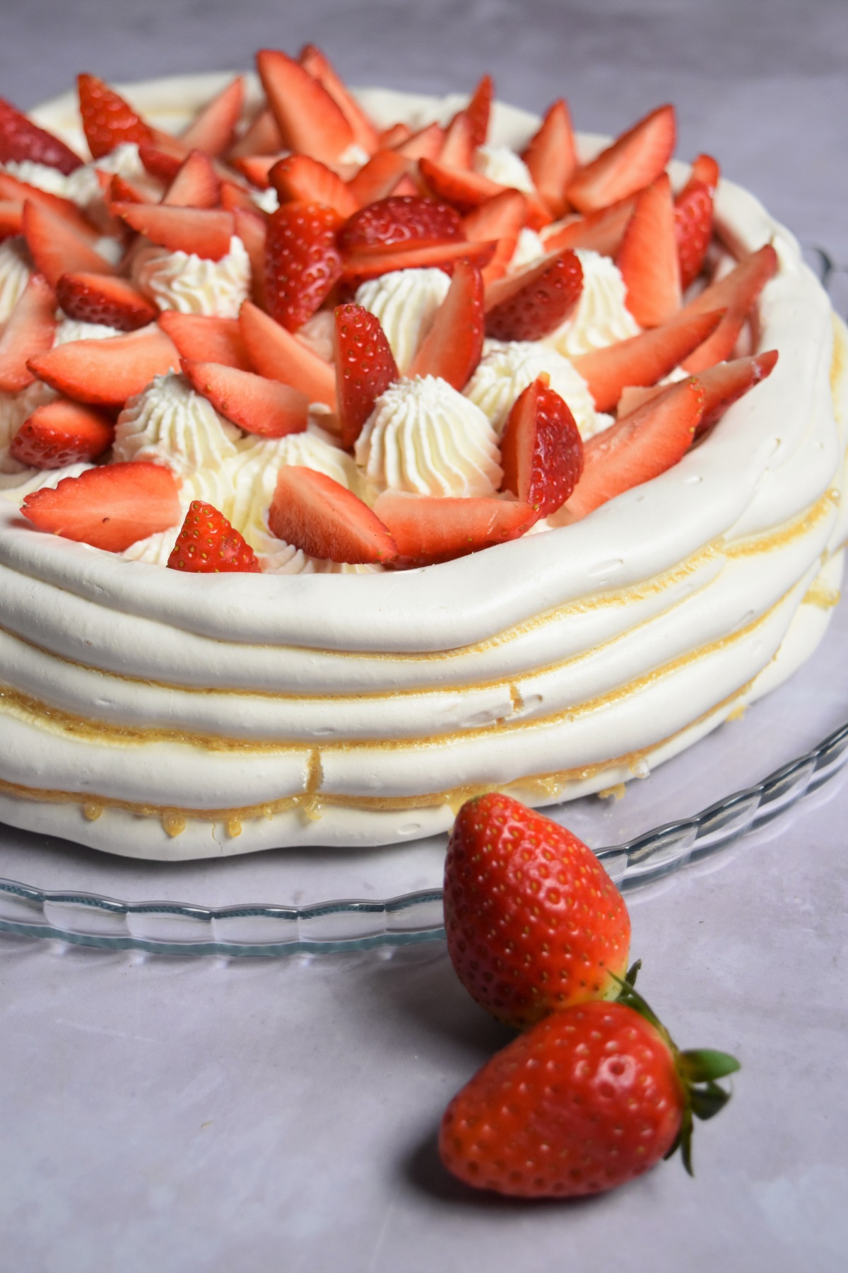 Pavlova aux fraises facile