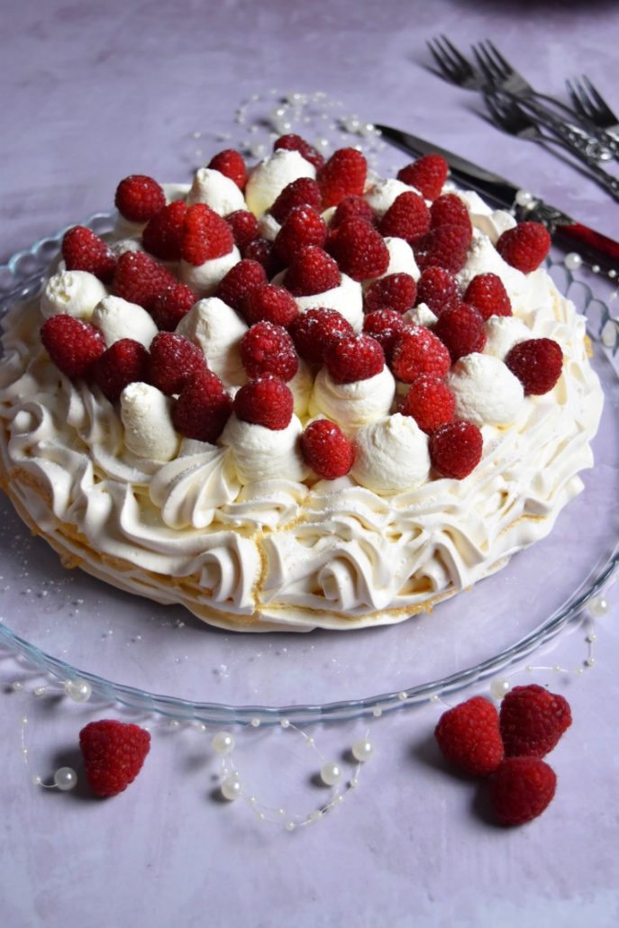 Pavlova aux framboises