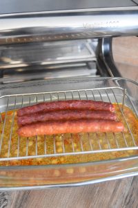 Cuisson des merguez à l'omnicuiseur