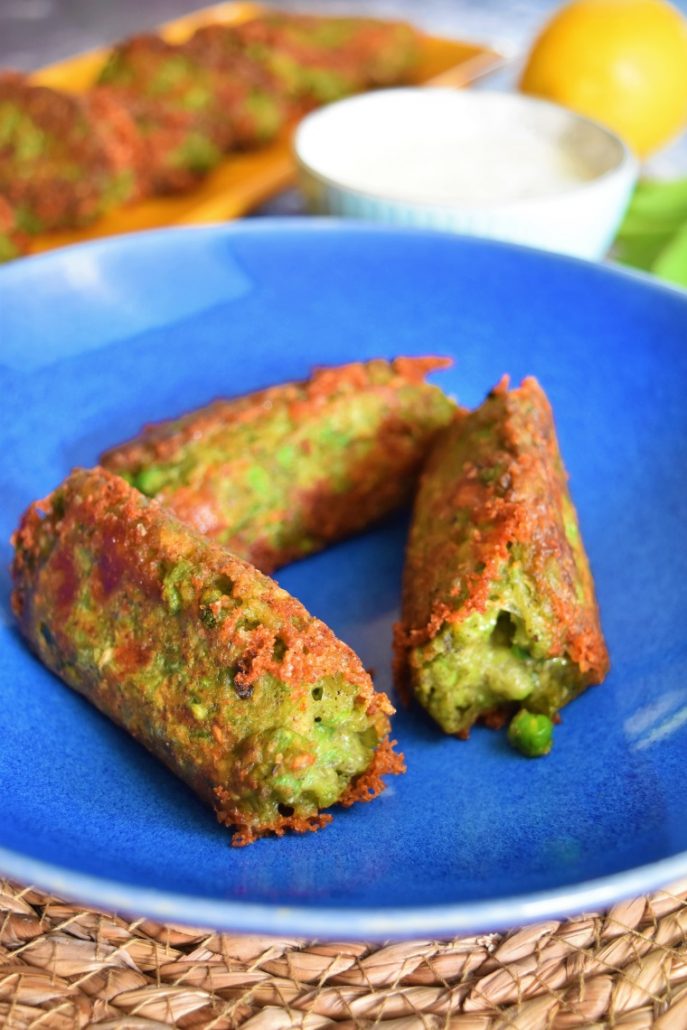 Croquettes de petits pois et ricotta