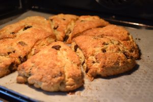 Cuisson des scones au four