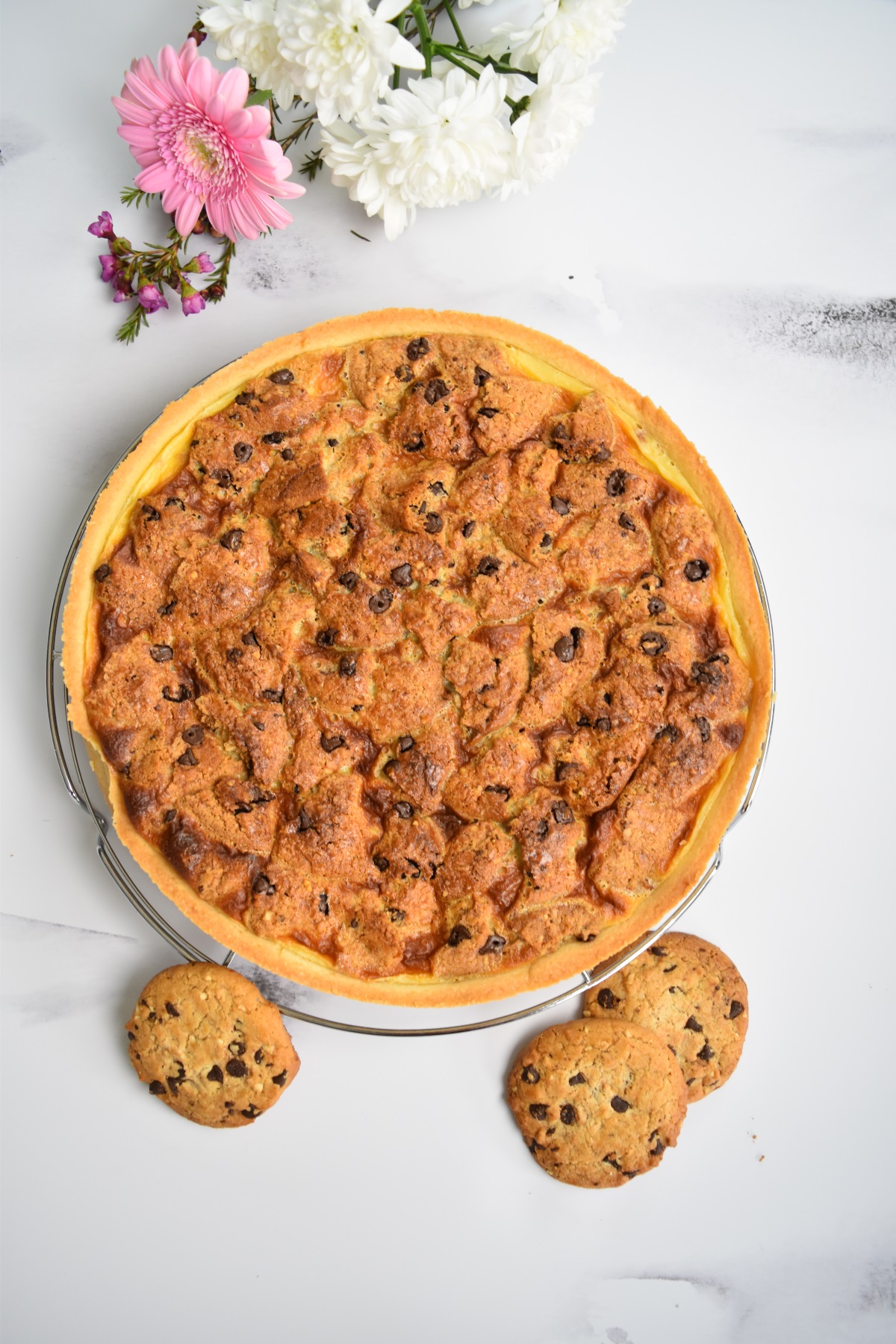 Tarte aux cookies et pâte à tartiner