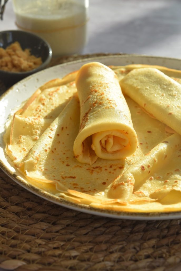 Crêpes délicieuses et moelleuses au levain