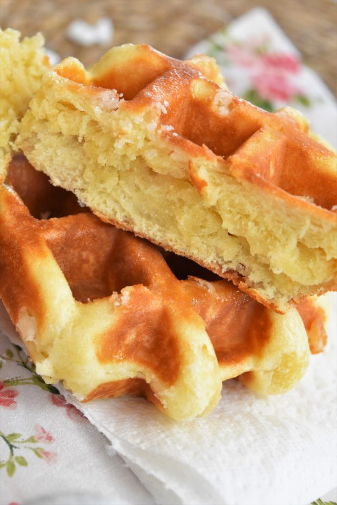 Gaufre de Liège au levain moelleuse