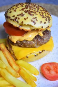 Hamburger au bun au levain