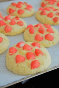 Cookies avec morceaux de fraises Tagada et pépites de chocolat blanc