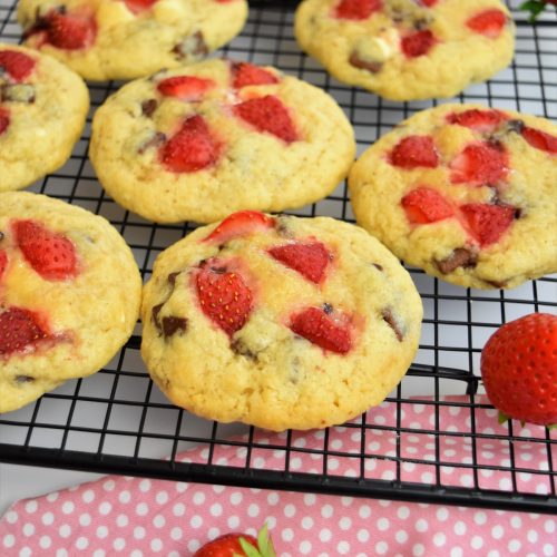 Cookies moelleux aux fraises