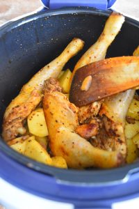 Pommes de terre, champignons, poulet au Cookeo