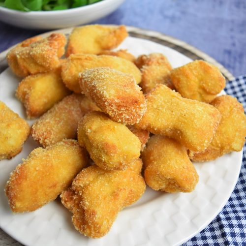 Nuggets maison de poulet aux flocons de purée de pomme de terre