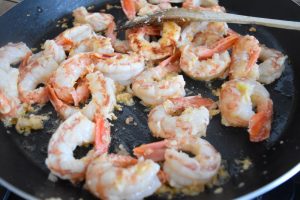 Gambas sautées à l'ail