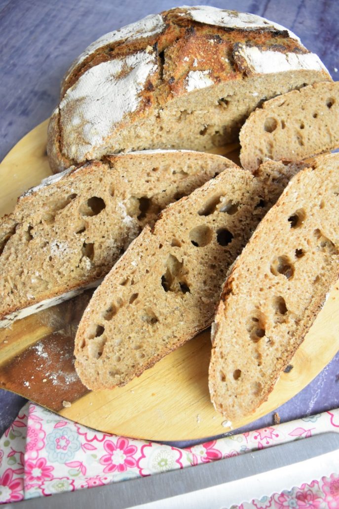 Mie alvéolée du pain au levain