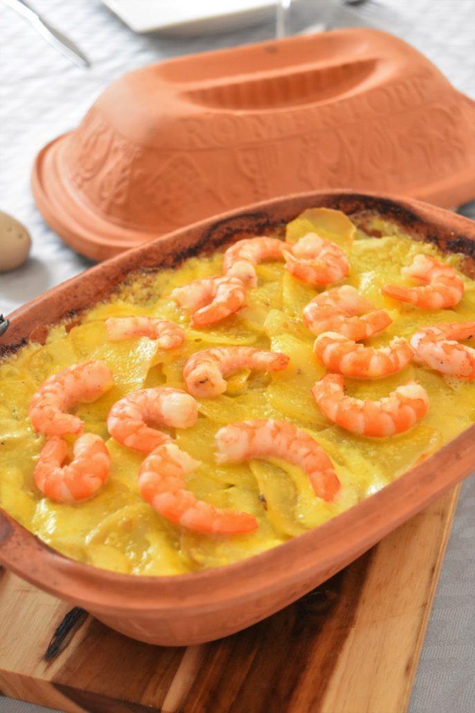 Baeckeoffe de saumon, cabillaud et crevettes