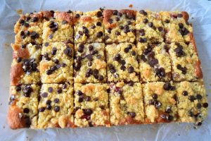 Découpe du crumb cake