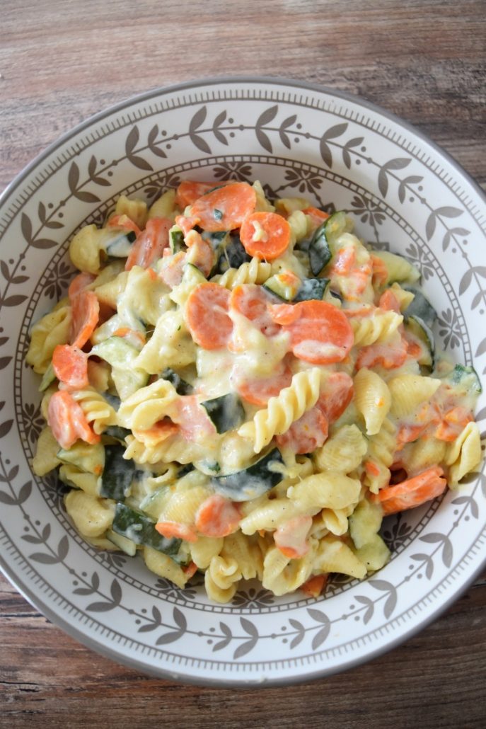 Pâtes aux légumes et fromages au Cookeo