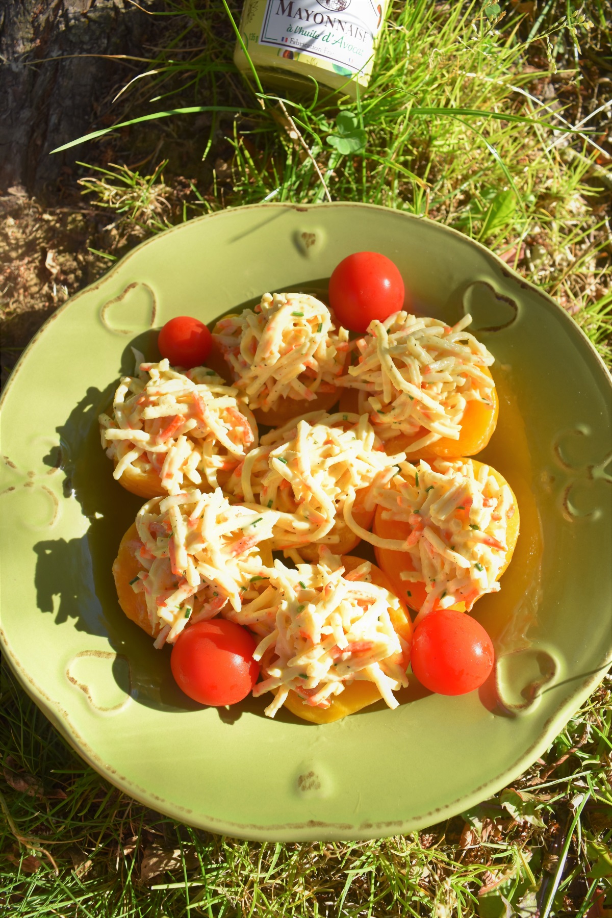 Pêche au surimi et mayonnaise avocat - recette facile