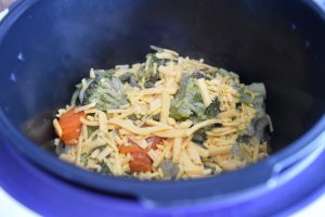 Pommes de terre aux légumes et cheddar