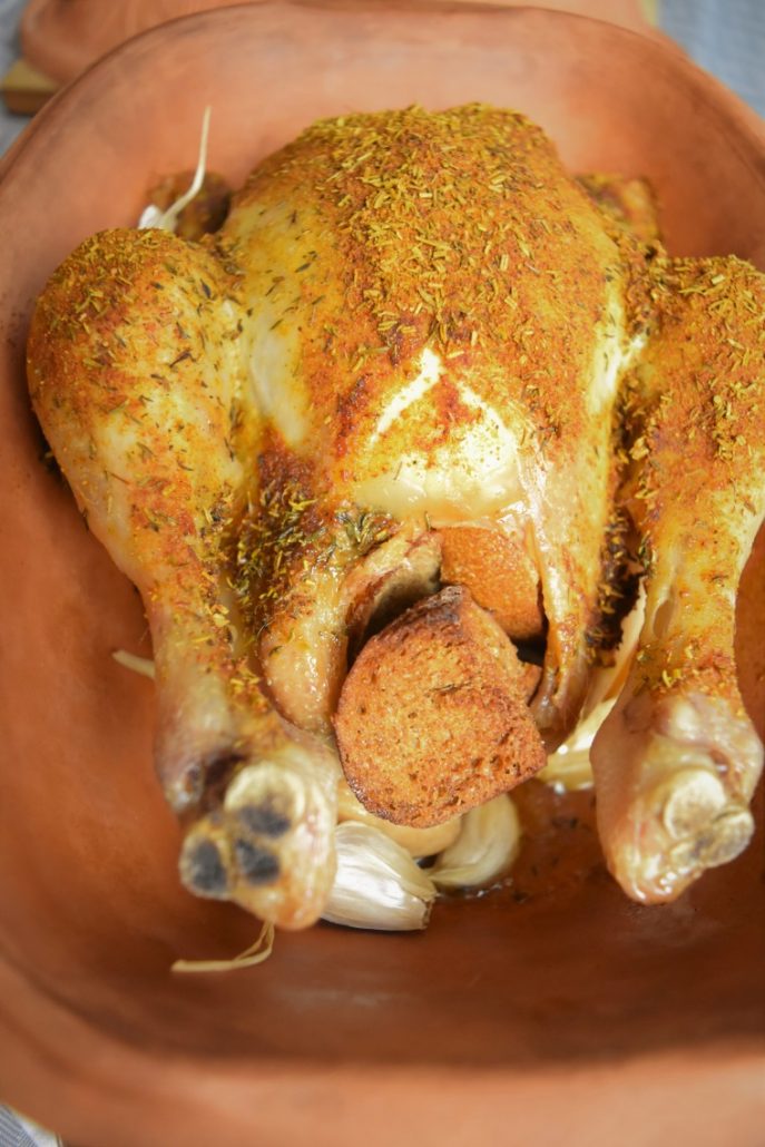 Poulet fermier basse température à l'ail - recette