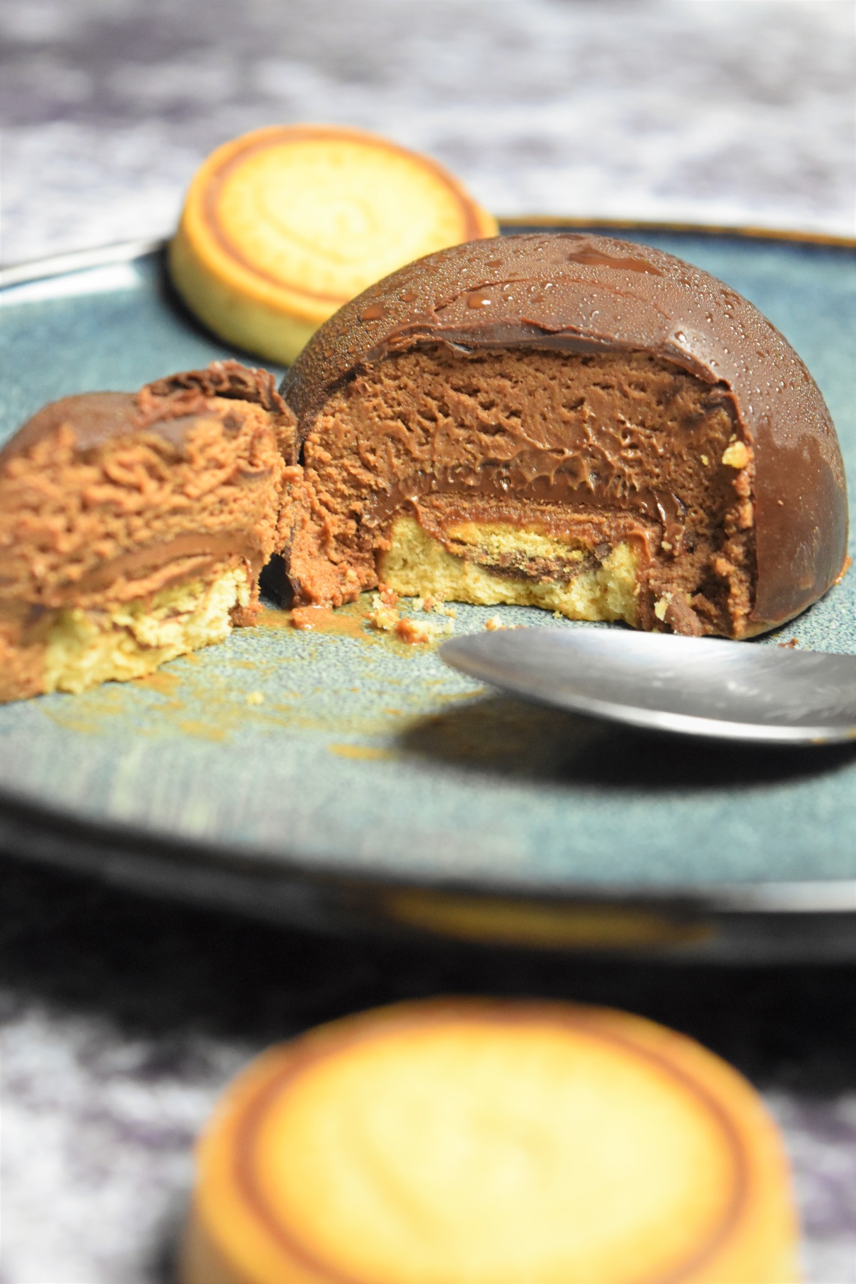 Dôme mousse au chocolat et nutella