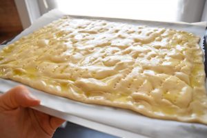 Focaccia au fromage et huile d'olive