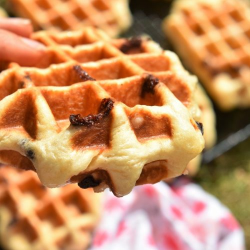 Gaufre liégeoise aux pépites de chocolat