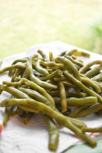 Cuisson des haricots verts frais