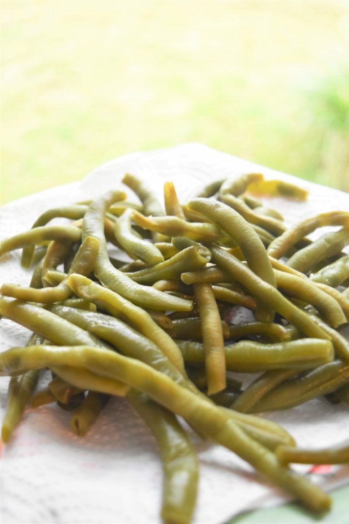 Haricots verts du jardin au Cookeo