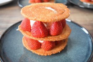 Mille feuille ax fraises avec arlettes